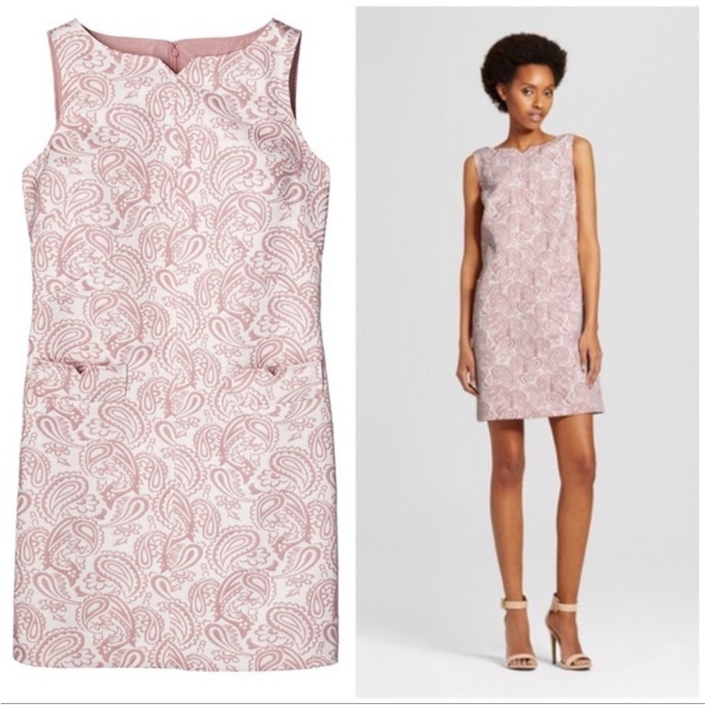 Victoria Beckham x Target Blush Shift Dress size large NEW